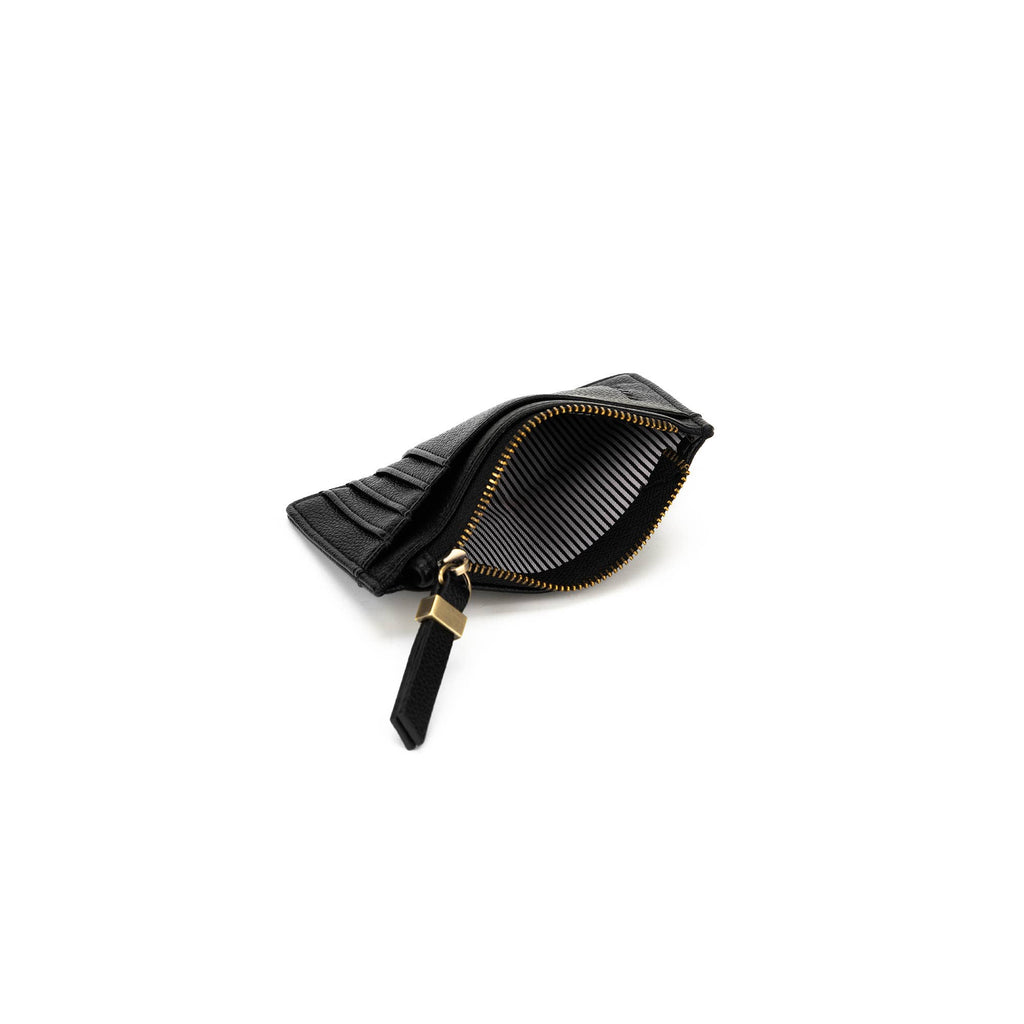 Ines Black Card Holder/Coin Purse