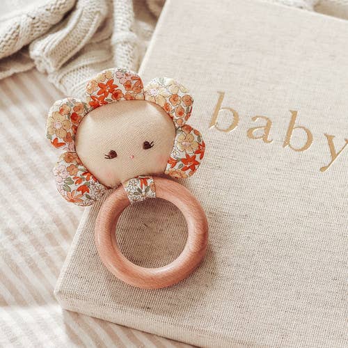 Flower Baby Teether Rattle Sweet Marigold