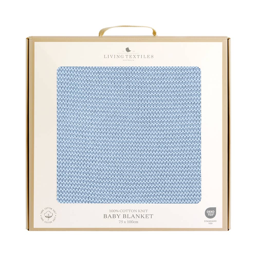 Pram Knitted Blanket | Celestial Blue