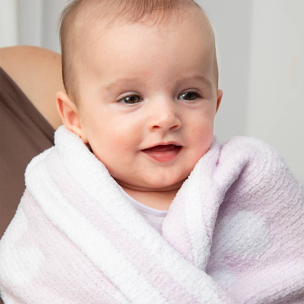 Chenille Blanket | Purple Flowers