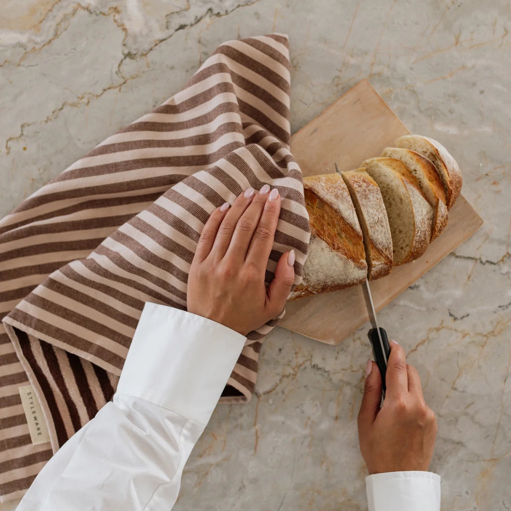 Styleware Between The Lines Tea Towel | Choc Malt