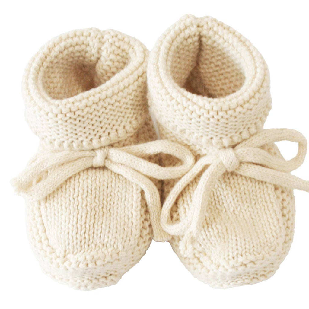 Knit Baby Booties | Natural 0-6mth