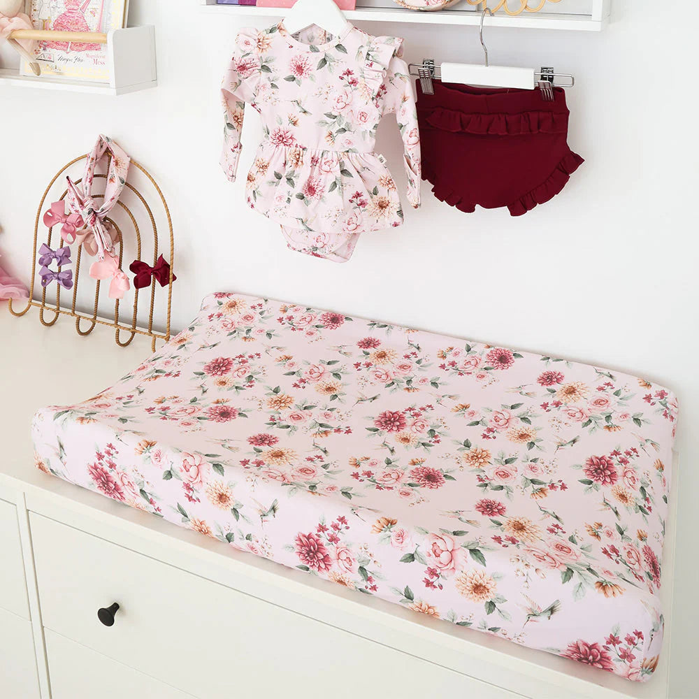 Snuggle Hunny Birds & Blooms Organic Bassinet Sheet / Change Pad Cover