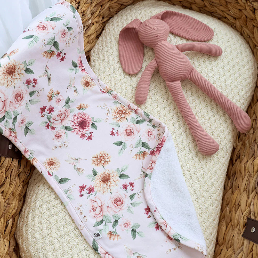 Snuggle Hunny Birds & Blooms Organic Cotton Burp Cloth