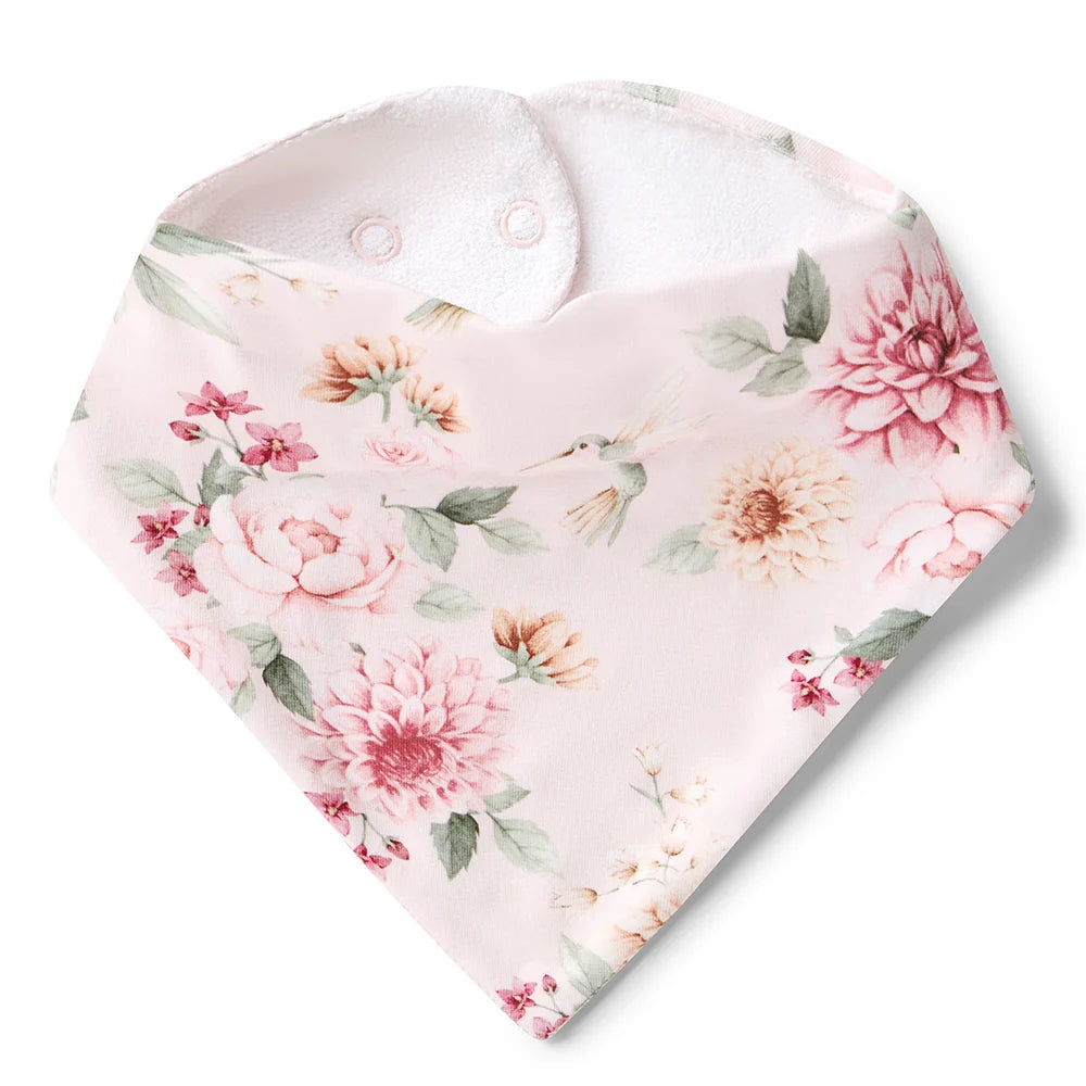 Snuggle Hunny Birds & Blooms Organic Dribble Bib