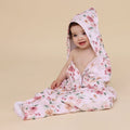Snuggle Hunny Birds & Blooms Organic Hooded Baby Towel