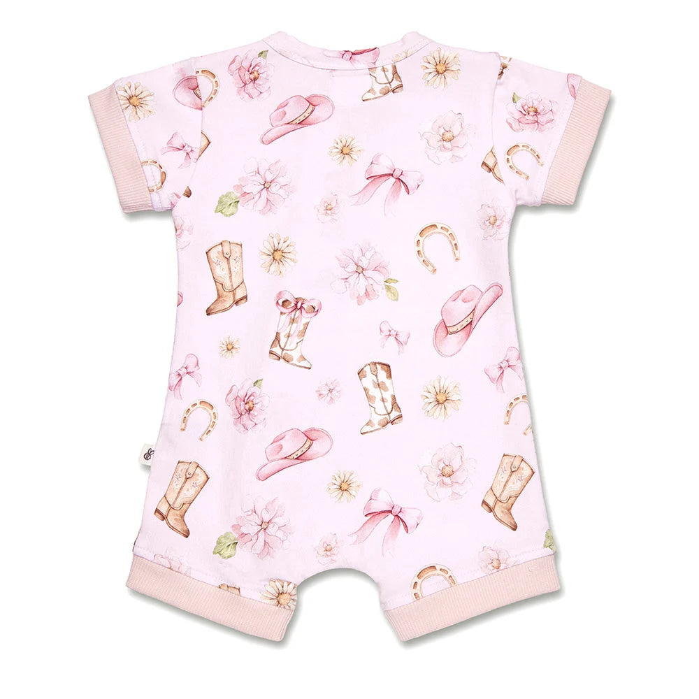 Snuggle Hunny Boots & Bows Organic Snuggle Shortie