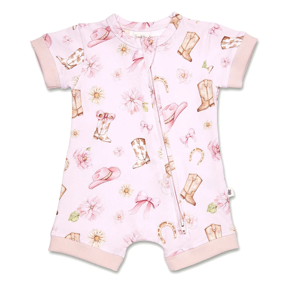 Snuggle Hunny Boots & Bows Organic Snuggle Shortie