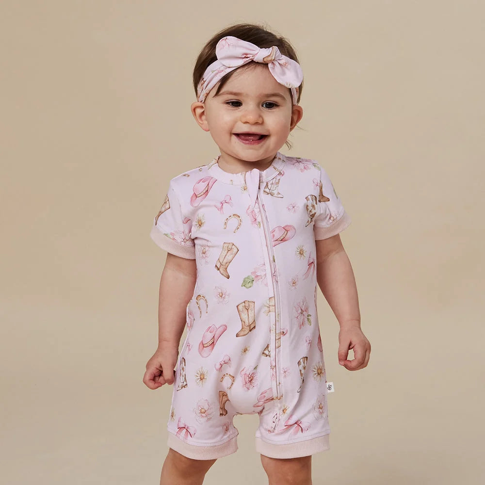 Snuggle Hunny Boots & Bows Organic Snuggle Shortie