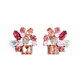 Posy Pink Crystal Stud Earrings