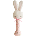 Bunny Stick Rattle Posy Heart