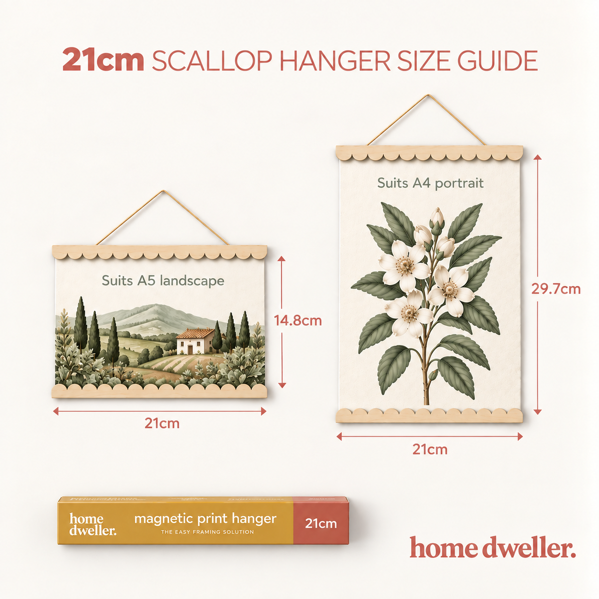 Scallop Magnetic Print Hanger