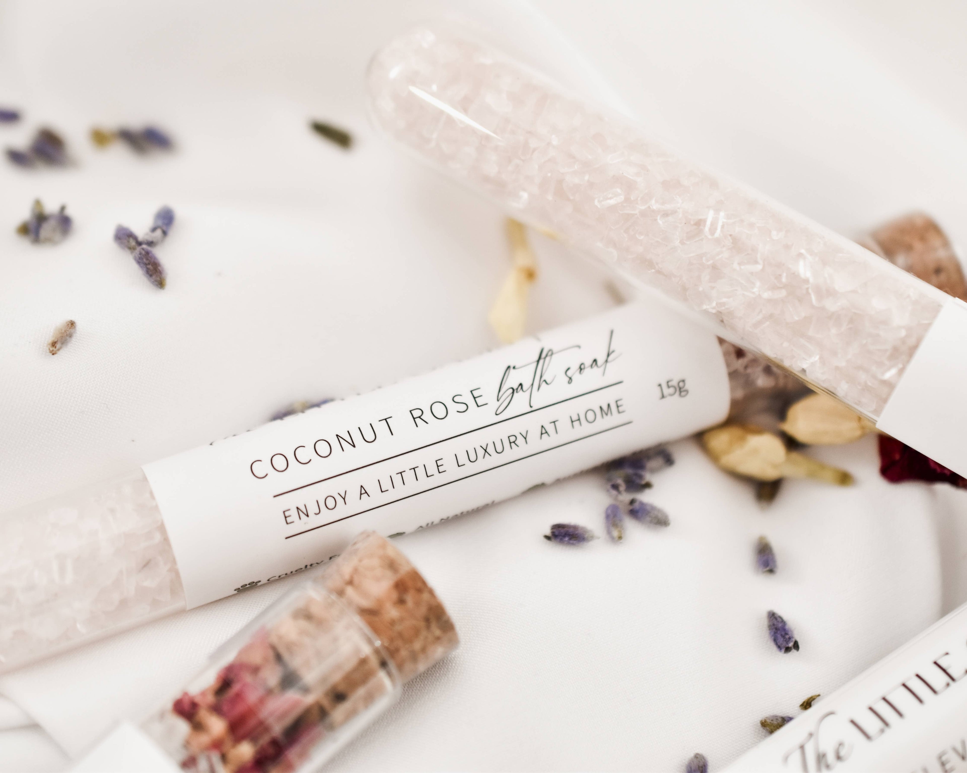 Coconut Rose Magnesium Bath Soak | Test Tube