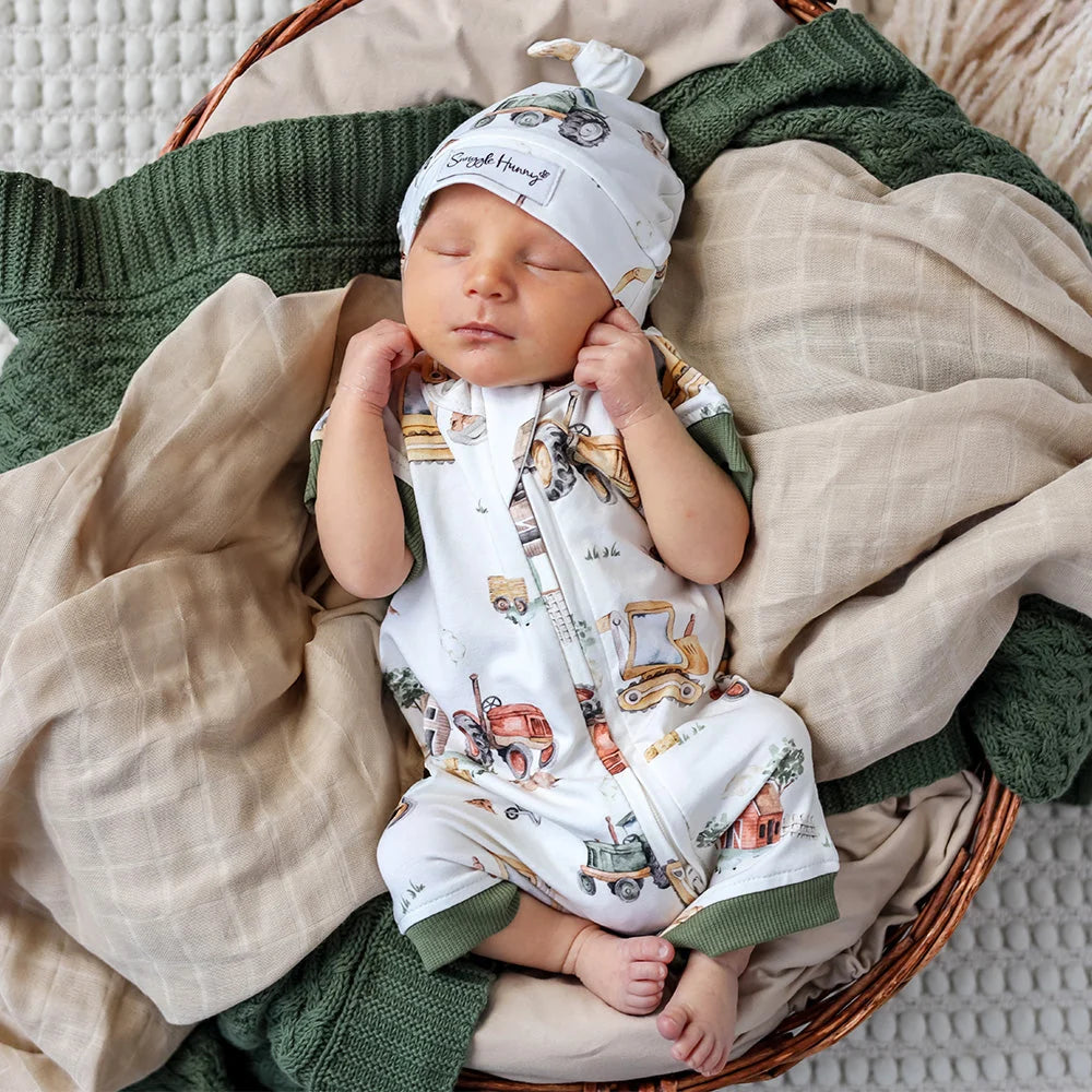 Snuggle Hunny Diggers & Tractors Organic Snuggle Shortie