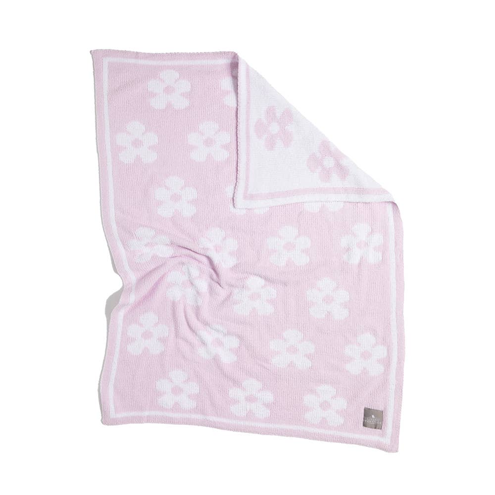 Chenille Blanket | Purple Flowers