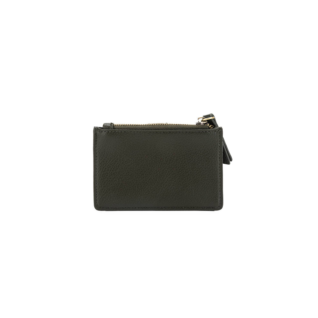 Mabel Dark Olive Card Holder/Coin Purse Wallet