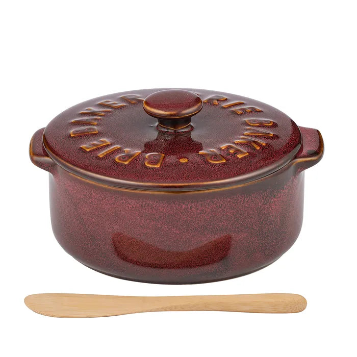 Loire Ceramic Brie Baker | Burgundy
