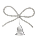 Lametta Bow Tree Topper | Silver