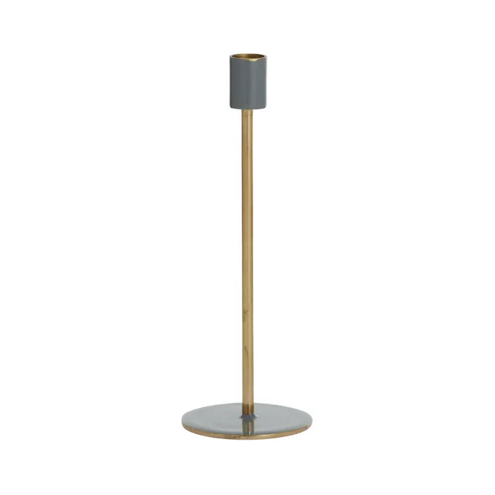 Etta Metal Candleholder | Slate Gold