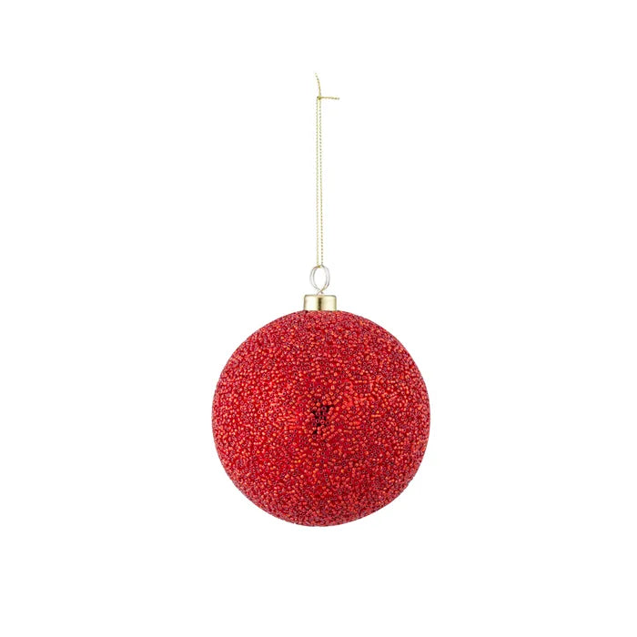 10cm Lustre Bauble | Red