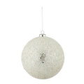 10cm Lustre Bauble | Silver