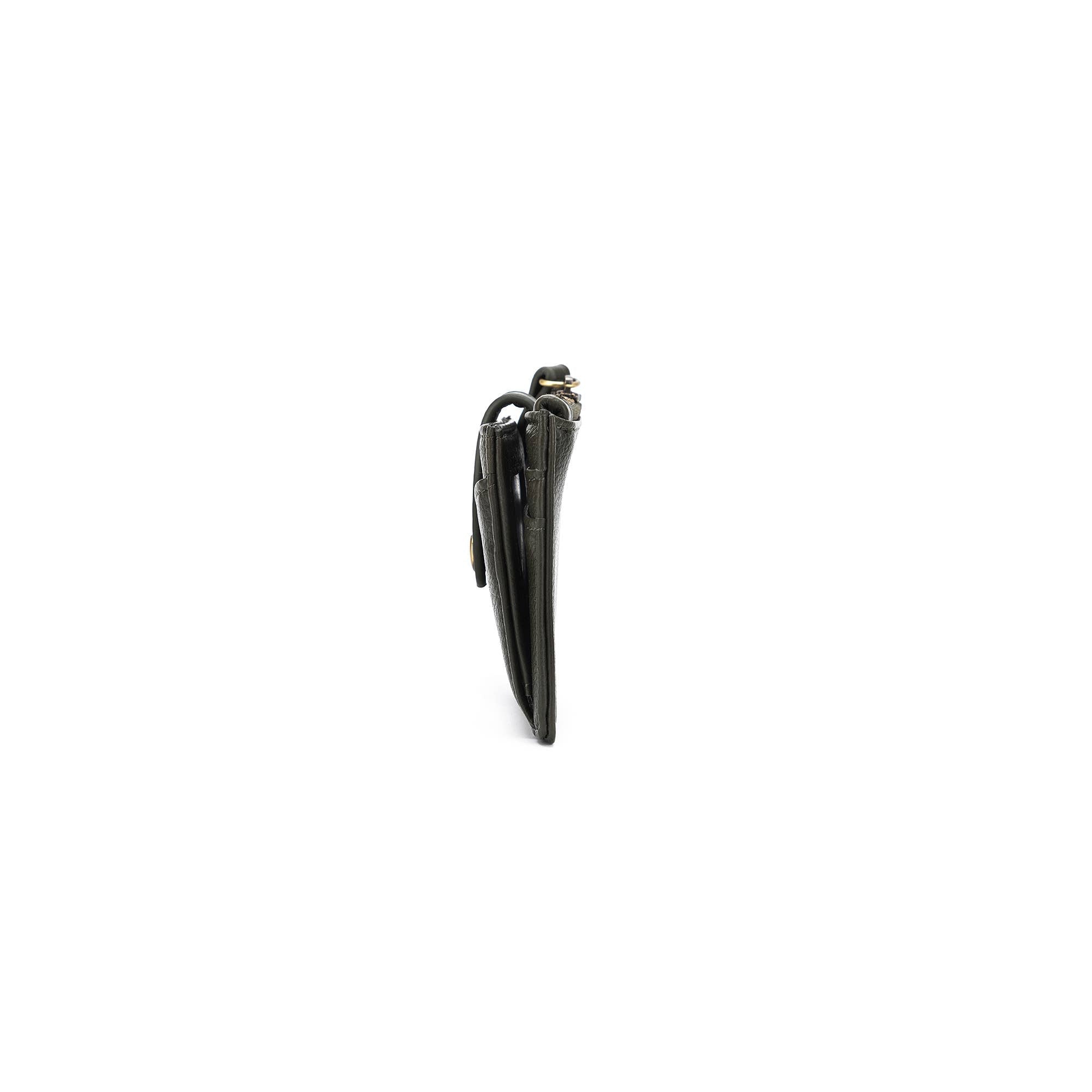 Mabel Dark Olive Card Holder/Coin Purse Wallet