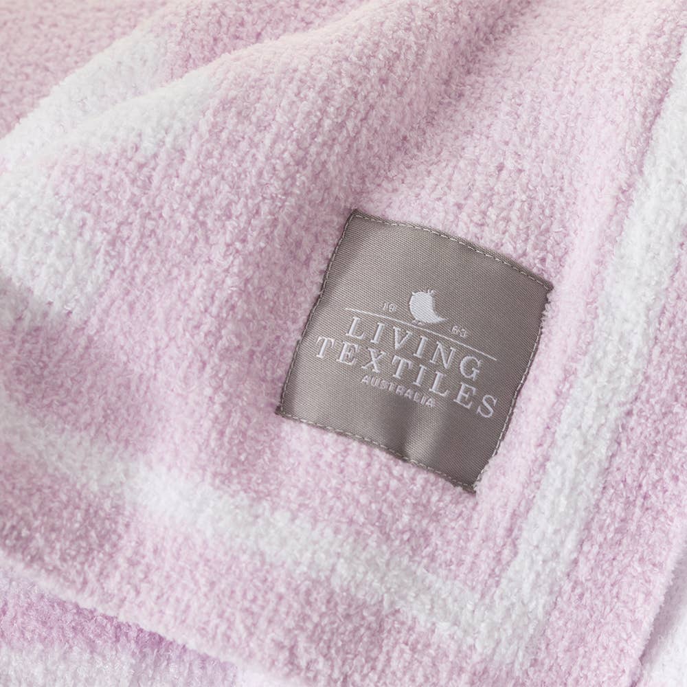 Chenille Blanket | Purple Flowers