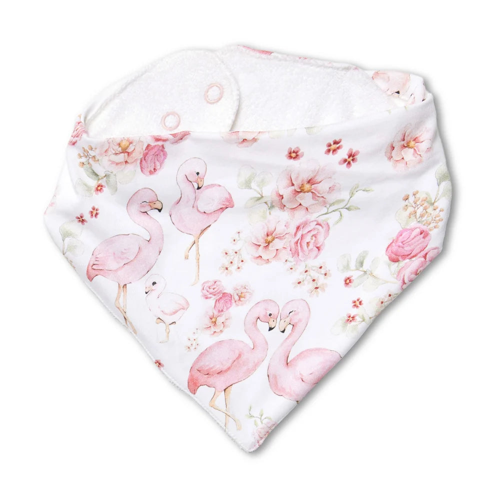 Snuggle Hunny Flamingos Organic Dribble Bib
