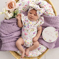 Snuggle Hunny Gracie Short Sleeve Organic Bodysuit with Frill