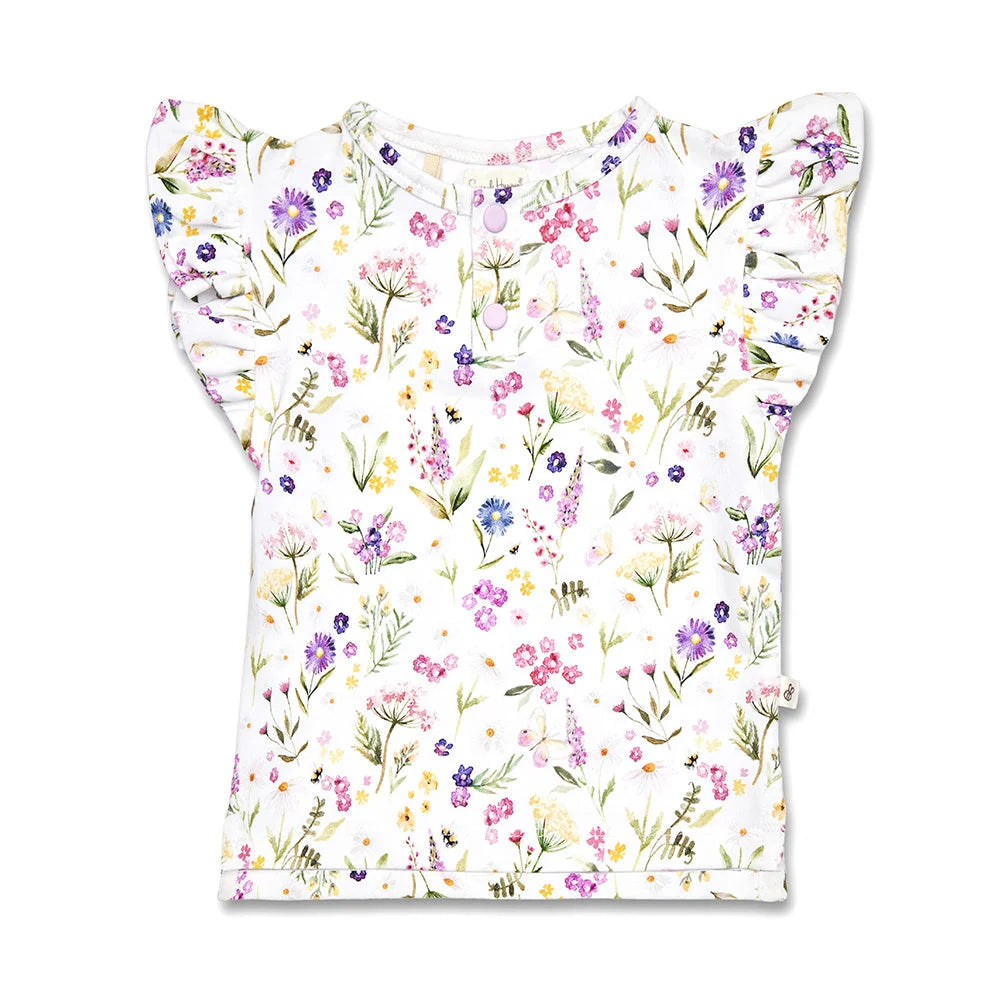 Snuggle Hunny Gracie Organic Short Sleeve Top with Frill