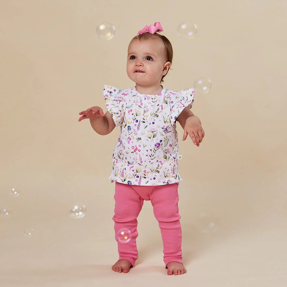 Snuggle Hunny Gracie Organic Short Sleeve Top with Frill