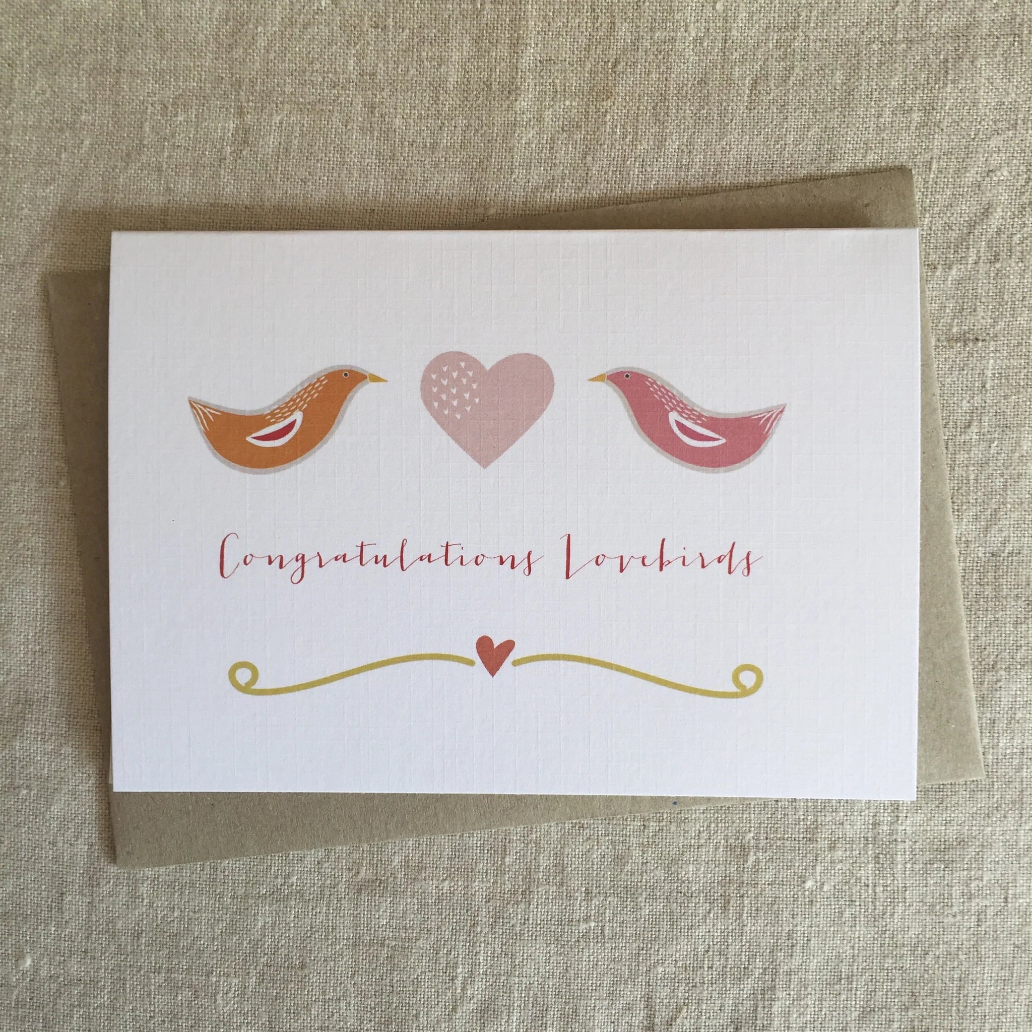 Congratulations Lovebirds Card