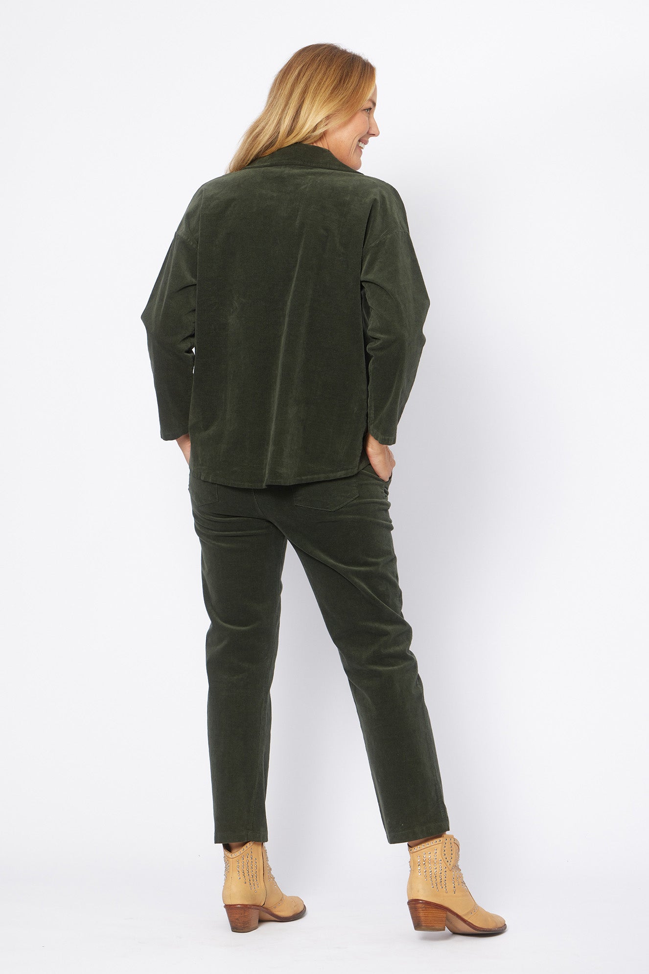 Dark Green Cord Pants