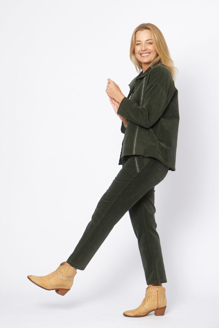 Dark Green Cord Pants