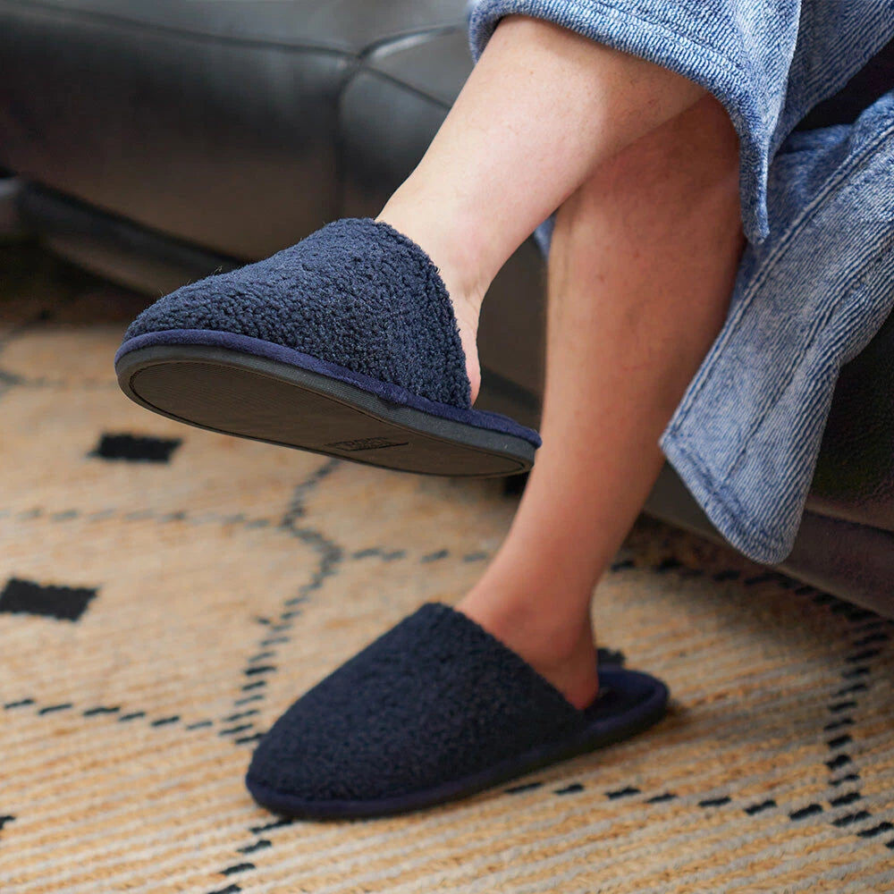 Mens Cosy Slippers | Navy