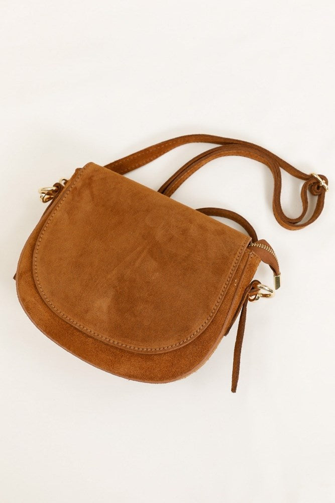 Gabrielle Suede Camel Handbag