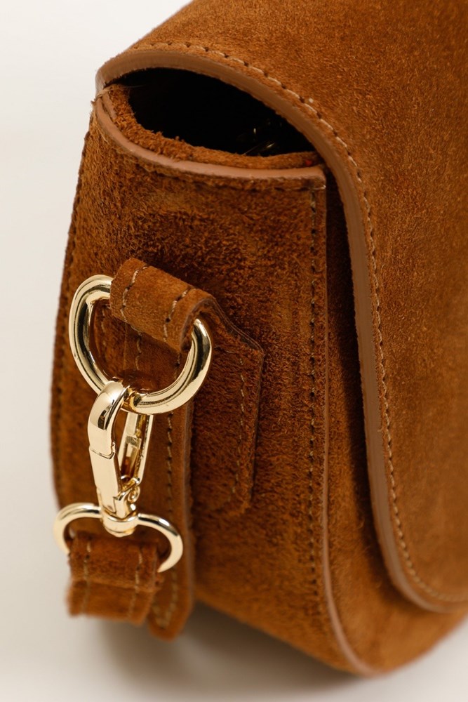 Gabrielle Suede Camel Handbag