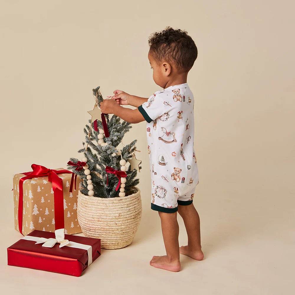 Snuggle Hunny Santa's Toy Shop Organic Snuggle Shortie