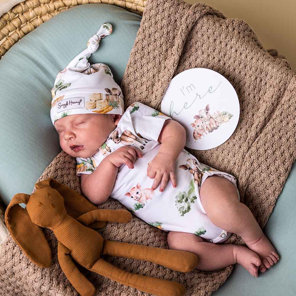 Snuggle Hunny Farm Short Sleeve Organic Bodysuit