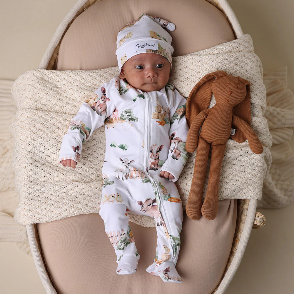 Snuggle Hunny Farm Organic Snuggle Sleepsuit Zip Footie