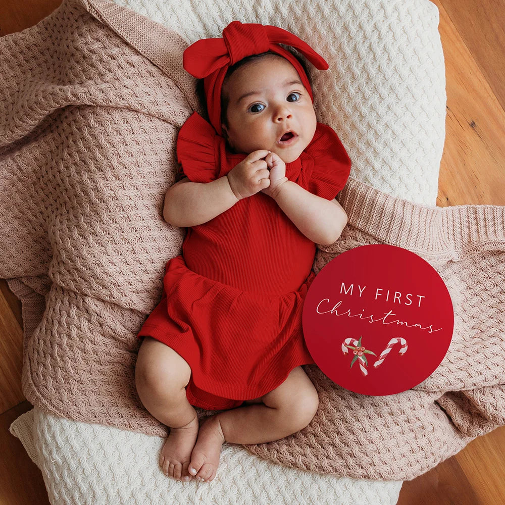 Snuggle Hunny Red Short Sleeve Organic Dress