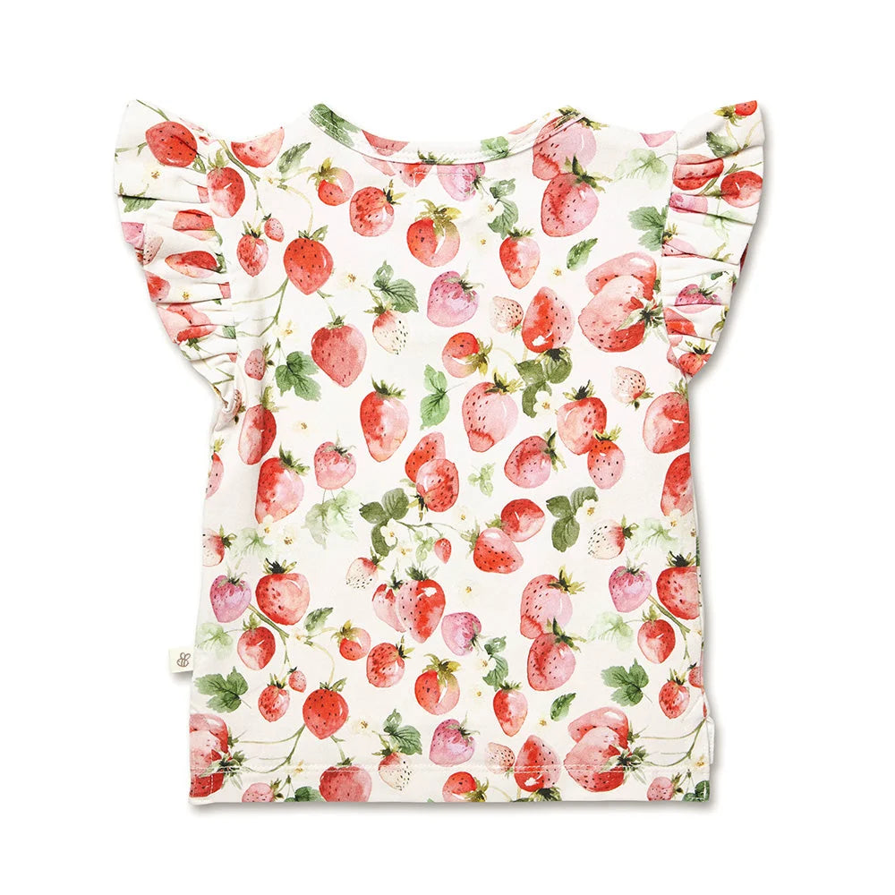 Snuggle Hunny Strawberry Organic Short Sleeve Top