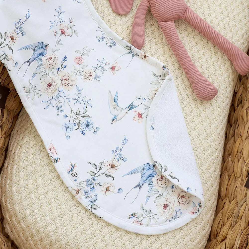 Snuggle Hunny Sweet Swallows Organic Cotton Burp Cloth