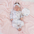 Snuggle Hunny Sweet Swallows Organic Snugglesuit Convertible Romper with Frill