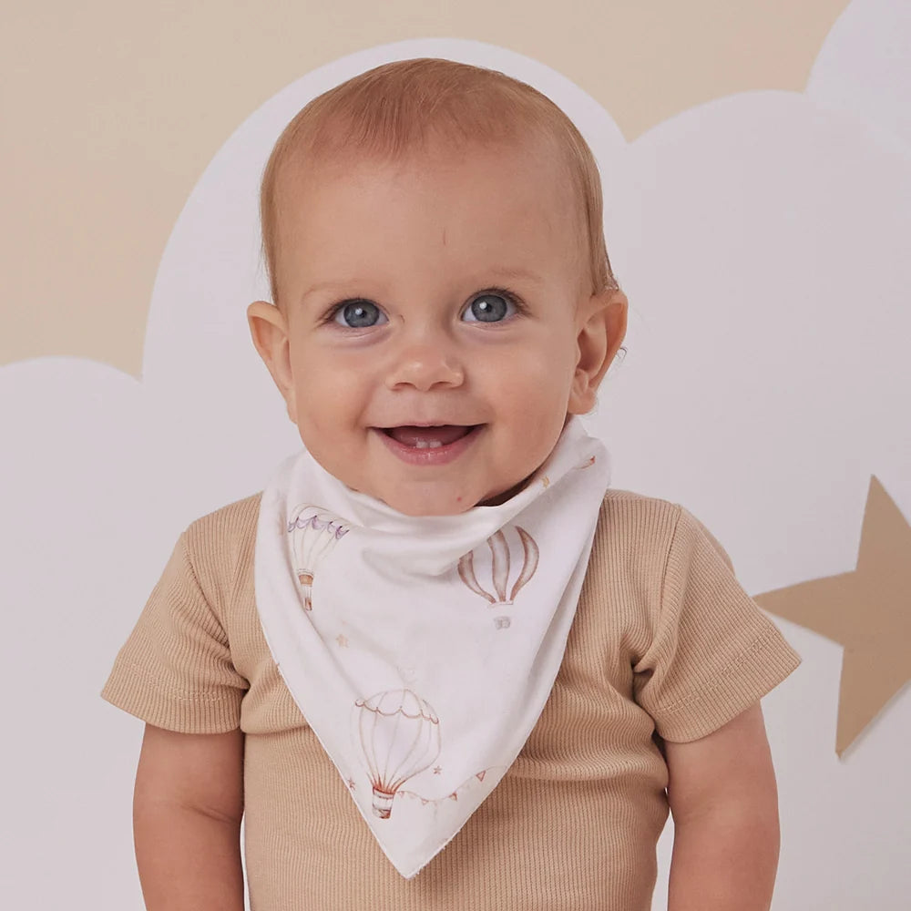 Snuggle Hunny Up & Away Organic Dribble Bib
