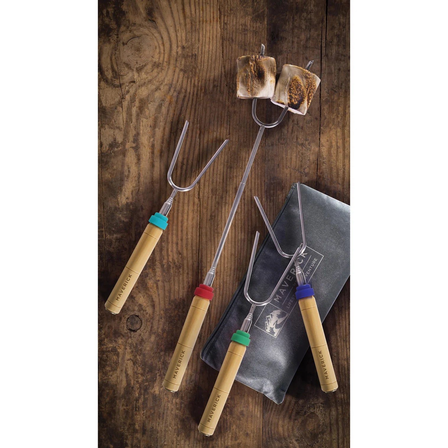 Maverick Twist & Turn Telescopic Marshmallow Forks