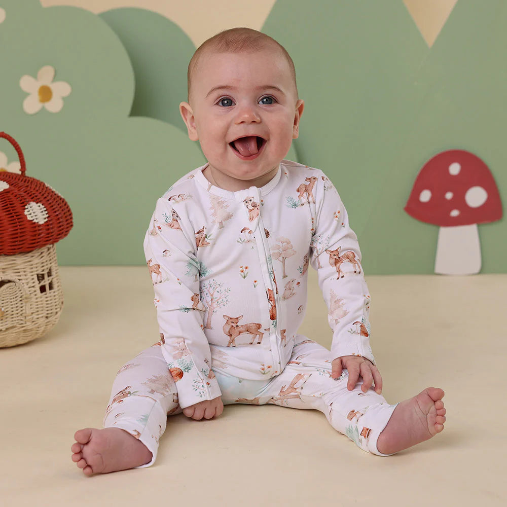 Snuggle Hunny Woodland Tales Organic Snugglesuit Convertible Romper