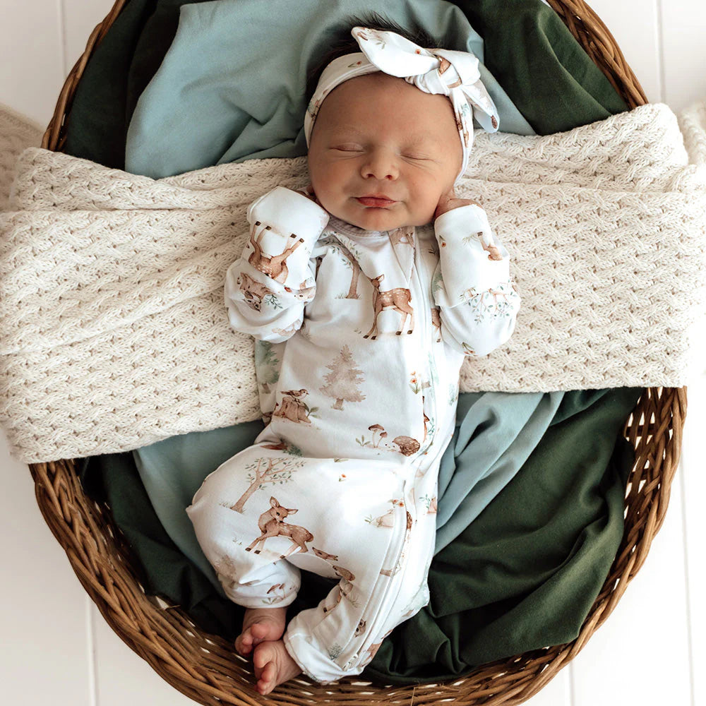 Snuggle Hunny Woodland Tales Organic Snugglesuit Convertible Romper