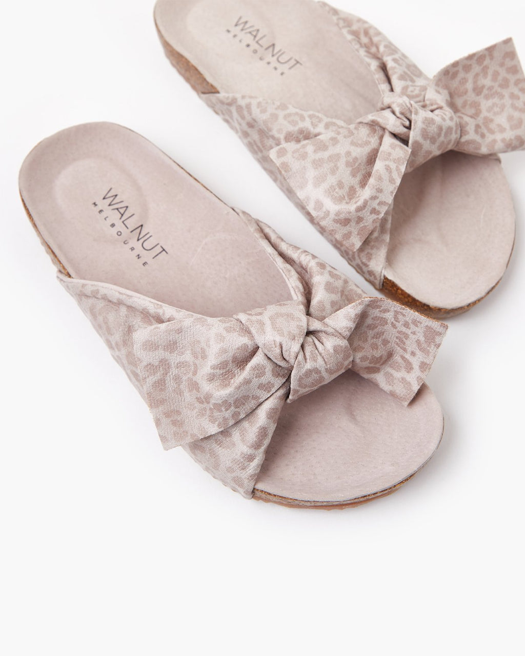 Somerset Mini Bow Slide - Latte Leopard