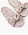 Somerset Mini Bow Slide - Latte Leopard